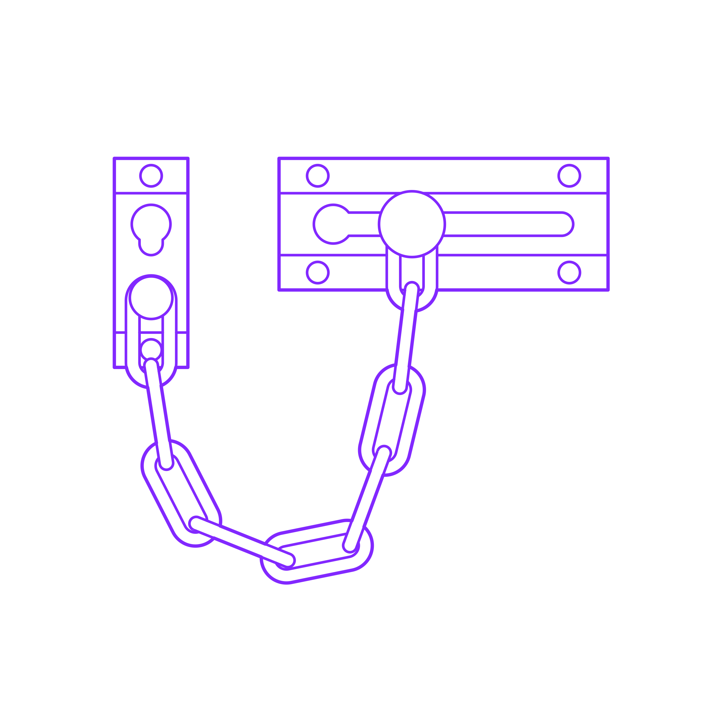 Buildings Door Chain Lock Outline Drawing Svg Vector Free Vectors